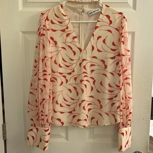 SELF PORTRAIT high neck choker style print blouse